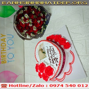 Bánh sinh nhật và hoa tươi ở Thoại Sơn