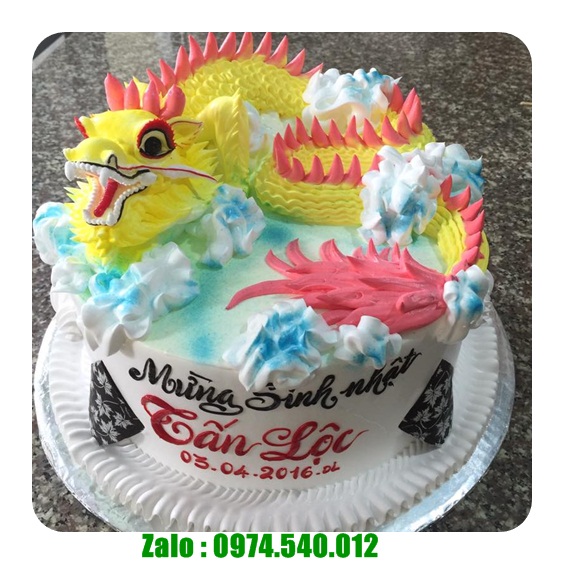 Đặt bánh kem cong rồng