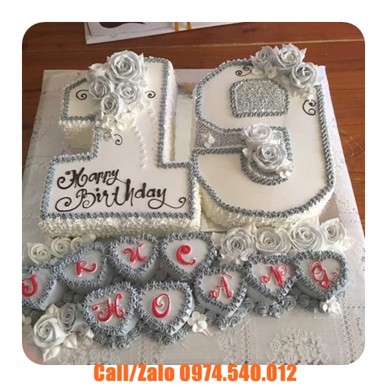 bánh kem chữ số