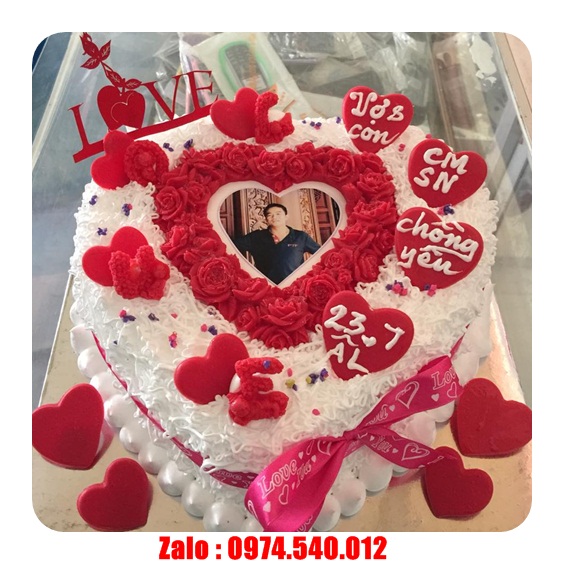 bánh kem bắp in ảnh