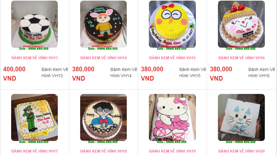 Bánh sinh nhật huyện Hòa An tỉnh Cao Bằng