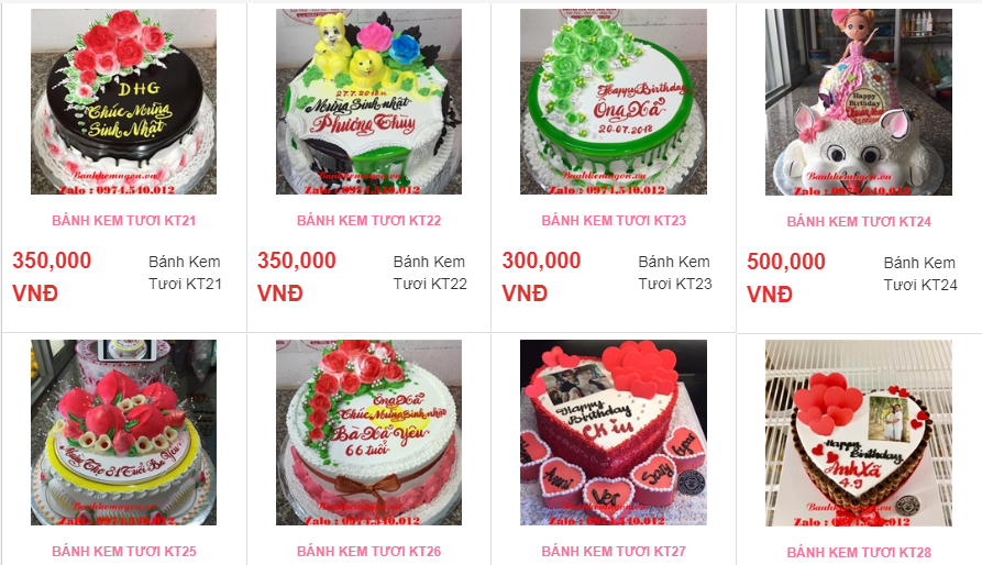 đặt bánh kem ở Cao bằng