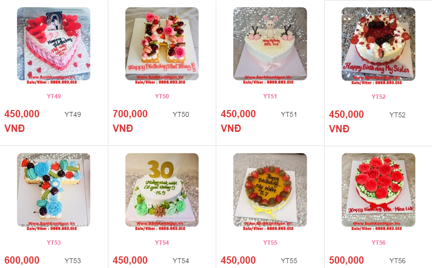 bánh sinh nhật ở Hàm tân