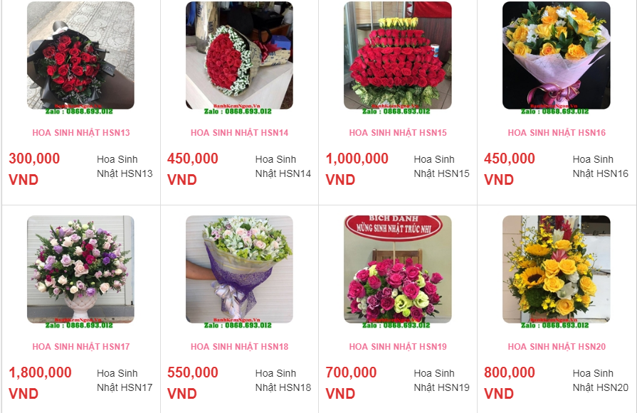 hoa sinh nhật huyện Bắc bình